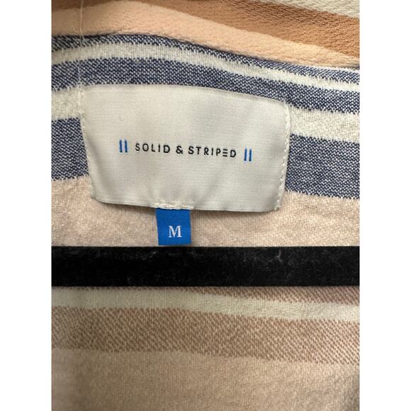 Solid & Striped Medium Chambray Striped Tunic Kimono Beach Swimsuit Cover Up - Picture 4 of 6